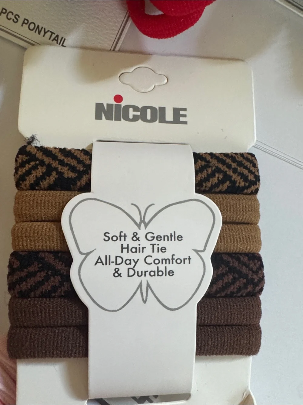 Nicole soft&getle Elastic Hair Tie Set Assorted Colors 6sets 52 ties